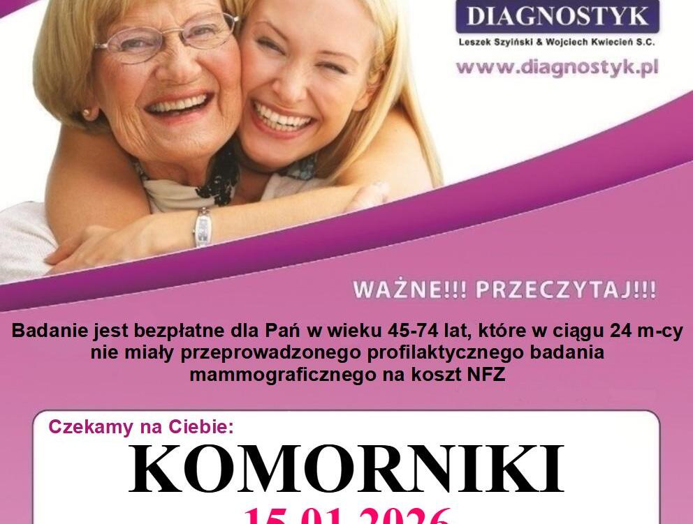 Zdjęcie do Bezpłatne badania mammograficzne.