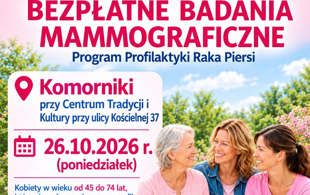 Zdjęcie do Bezpłatne badania mammograficzne &ndash; październik 2026